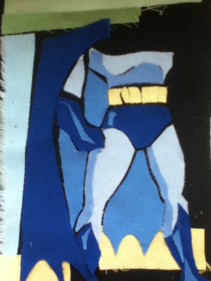 Batman quilt color sample